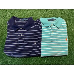 Lot‎ of 2 Polo Ralph Lauren Mens Short Sleeve Polo Shirts Size XL